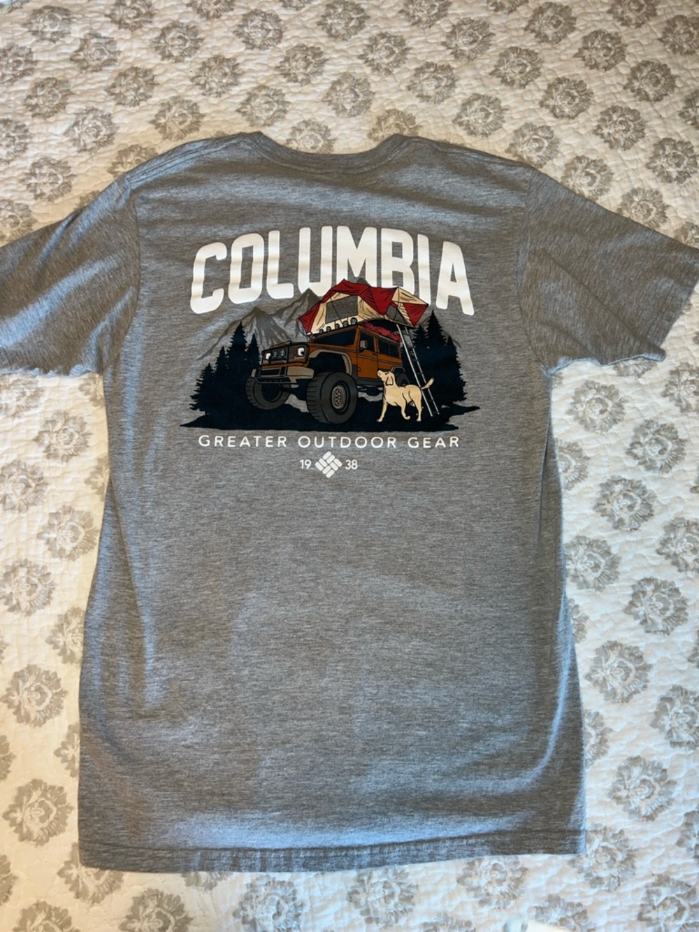 Columbia Men's Jeep Gray Short Sleeve Logo Tee